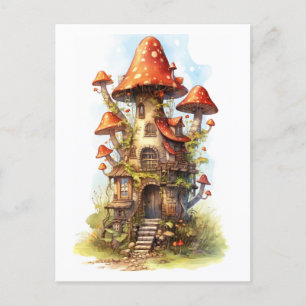 Rote Pilzhütte Postkarte