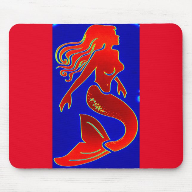 rote Pin-up-Nixe Mousepad (Vorne)