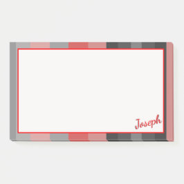 Rote Pinks und Grau Post-it Klebezettel