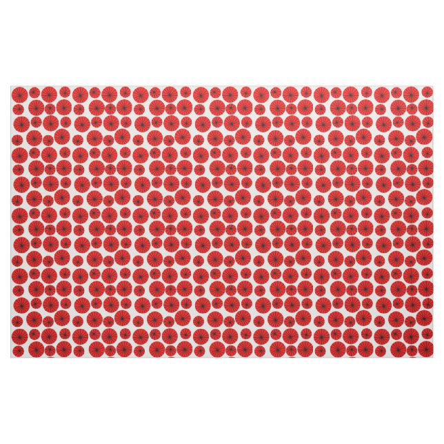 Rote PinRäder Stoff (Fat Quarter (45,7 x 55,9 cm))