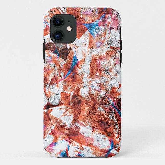 Rote Pinsel abstrakt moderne Digitaltechnik Case-Mate iPhone Hülle (Rückseite)