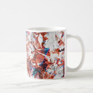 Rote Pinsel abstrakt moderne Digitaltechnik Kaffeetasse