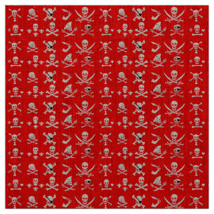 ROTE PIRATBANNER, KREUZTE, SCHWERTER STOFF