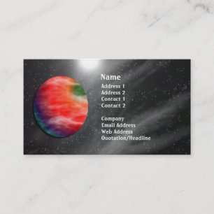 Rote Planeten-Visitenkarte Visitenkarte