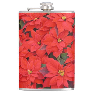 Rote Poinsettien I Weihnachtsflorales Foto Flachmann