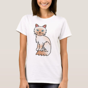 Rote Point Birma / Ragdoll Süße Cartoon-Katze T-Shirt