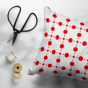 Rote Polka-Punkte, Polka-Dottern-Muster, Punkte, g Dekokissen