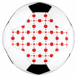 Rote Polka-Punkte, Polka-Dottern-Muster, Punkte, g Fußball