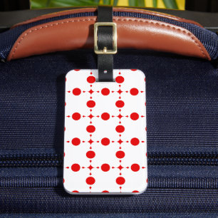 Rote Polka-Punkte, Polka-Dottern-Muster, Punkte, g Gepäckanhänger