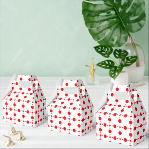 Rote Polka-Punkte, Polka-Dottern-Muster, Punkte, g Geschenkschachtel