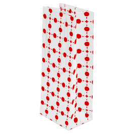 Rote Polka-Punkte, Polka-Dottern-Muster, Punkte, g Geschenktüte Für Weinflaschen