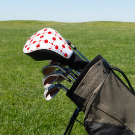 Rote Polka-Punkte, Polka-Dottern-Muster, Punkte, g Golf Headcover
