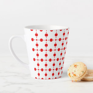 Rote Polka-Punkte, Polka-Dottern-Muster, Punkte, g Milchtasse