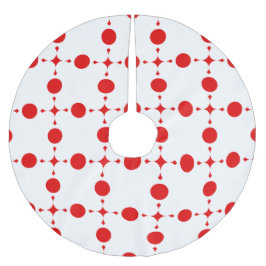 Rote Polka-Punkte, Polka-Dottern-Muster, Punkte, g Polyester Weihnachtsbaumdecke