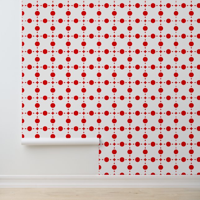 Rote Polka-Punkte, Polka-Dottern-Muster, Punkte, g Tapete (Anwendung)