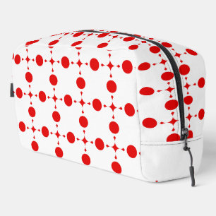 Rote Polka-Punkte, Polka-Dottern-Muster, Punkte, g Waschbeutel