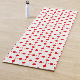 Rote Polka-Punkte, Polka-Dottern-Muster, Punkte, g Yogamatte