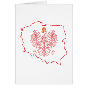 Rote Polnische Karte mit Adler