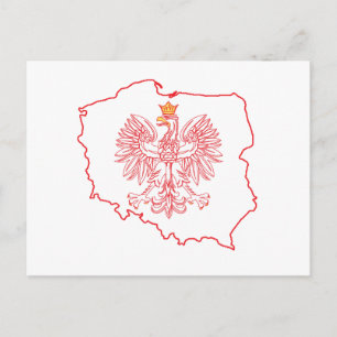 Rote Polnische Karte mit Adler