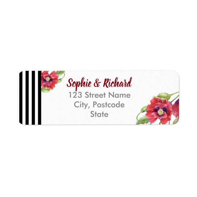 Rote Poppies, Wild-florale Hochzeit (Vorne)