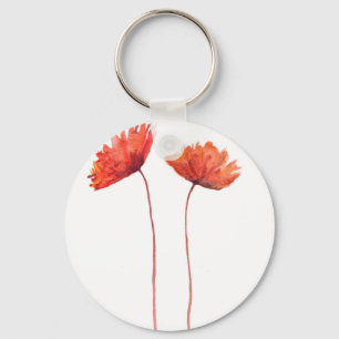 Rote Poppione Schlüsselanhänger