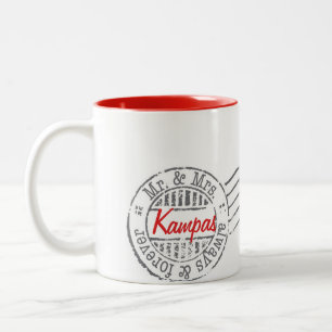 Rote Postservice-Sammlungs-Tasse Zweifarbige Tasse