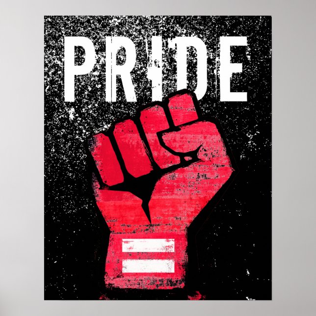 Rote Protestfaust Poster (Vorne)