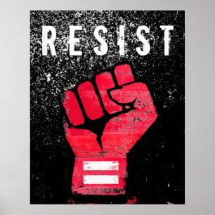 Rote Protestfaust Poster