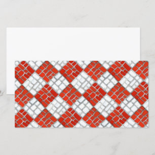 ROTE PRÜF-MOSAIK 8x4 Flachkarte / Horizontal Karte