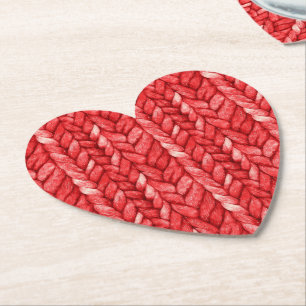 Rote Pullover-Hochzeitsdusche Untersetzer