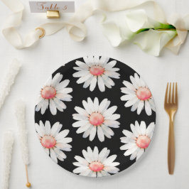 Rote Punkt-Margerite Pappteller