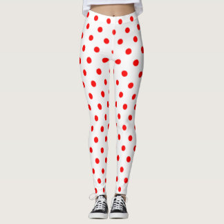 Rote Pünktchen Leggings