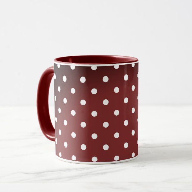Rote Pünktchen Tasse (Vorderseite Links)
