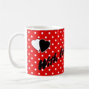 Rote Punkte Kaffeetasse