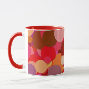 rote Punkte Konfetti Kaffeetasse