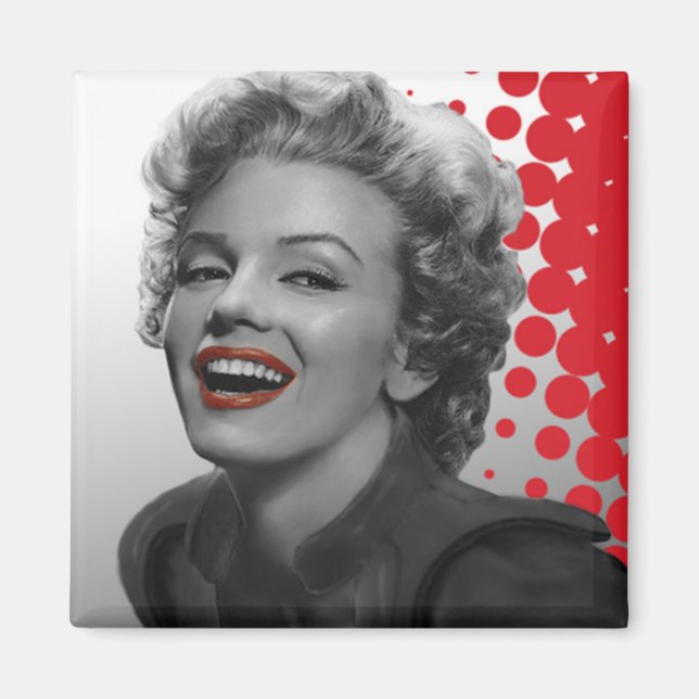 Rote Punkte Marilyn Magnet (Vorne)