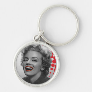 Rote Punkte Marilyn Schlüsselanhänger