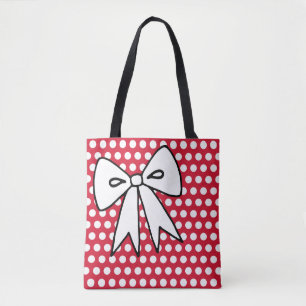 Rote Punkte-Schleifen-Tasche Tasche