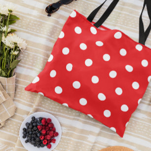 Rote Punkte Tasche