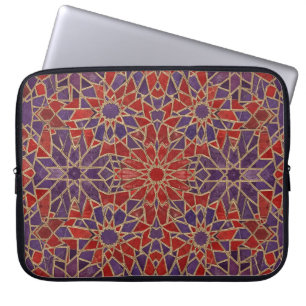 rote purpurfarbene Mosaik Laptopschutzhülle