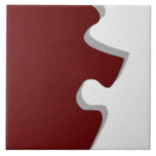 Rote Puzzlespiel-Stück-Fliese Fliese