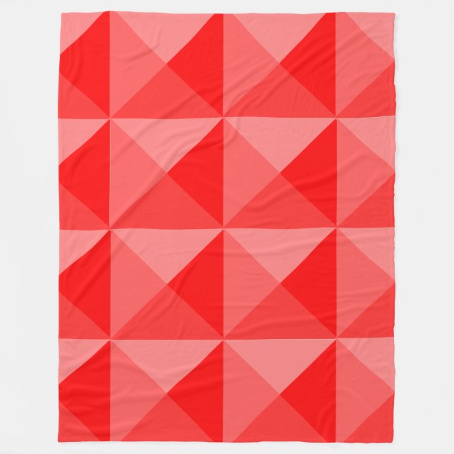 Rote Pyramiden Fleecedecke (Vorderseite)