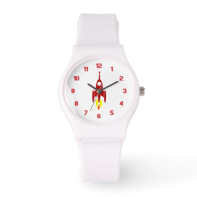 Rote Rakete Armbanduhr (Vorderseite)