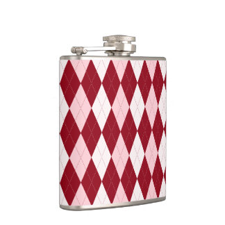 Rote Raute Crimson Pink Kleine Diamantform Flachmann