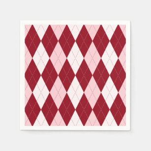 Rote Raute Crimson Pink Kleine Diamantform Serviette