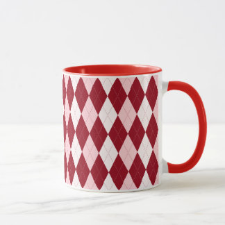 Rote Raute Crimson Pink Kleine Diamantform Tasse