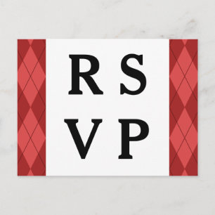 Rote Raute Hochzeitsreaktion Postkarte