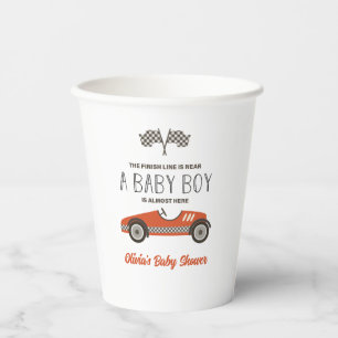 Rote Rennwagen-Baby-Party Pappbecher