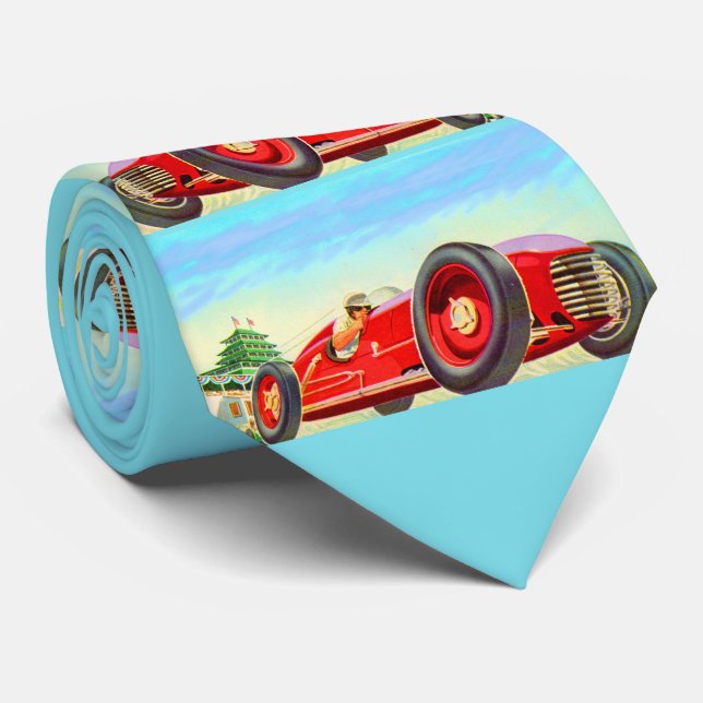 rote Rennwagen Krawatte (Gerollt)