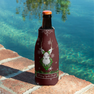 Rote Rentierflasche Cooler Flaschenkühler